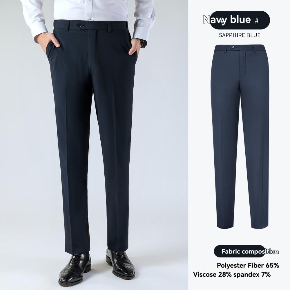 Wool Blend Tapered Suit Trousers  | Womens  Trousers Clothing Navy