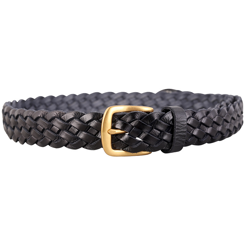 Woven-Leather Belt  | Mens  Belts Accessories Belts