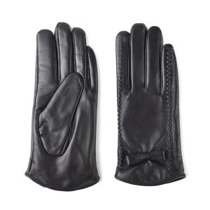 Woven Leather Gloves  | Womens  Hats, Gloves & Scarves Accessories Black